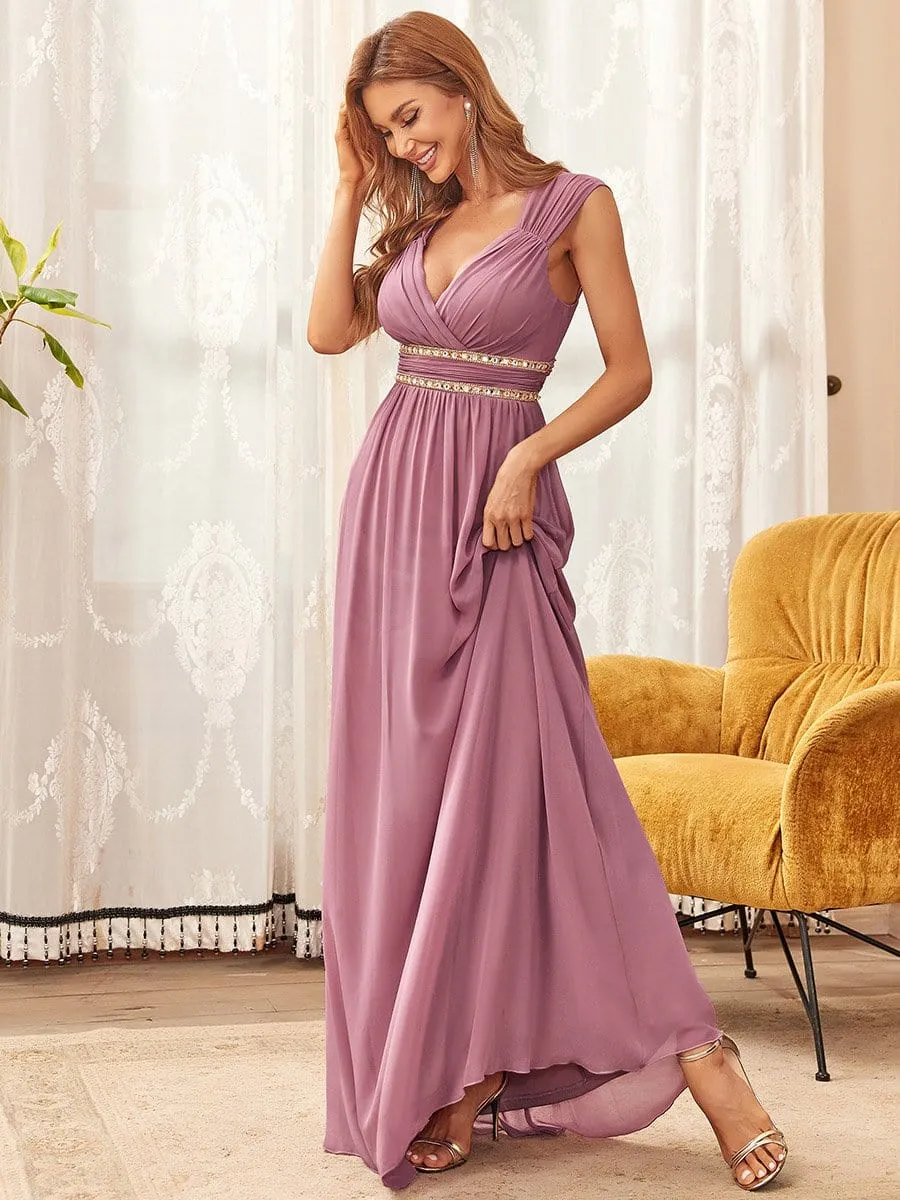 Sleeveless Grecian Style Formal Evening Dresses for Women