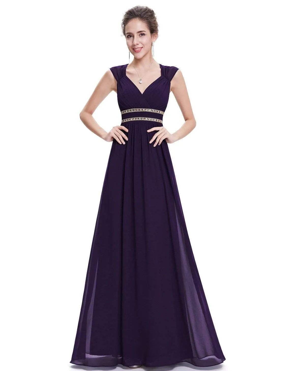 Sleeveless Grecian Style Formal Evening Dresses for Women