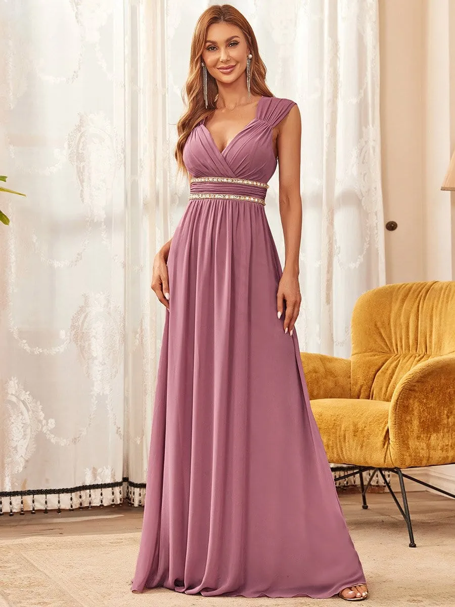 Sleeveless Grecian Style Formal Evening Dresses for Women