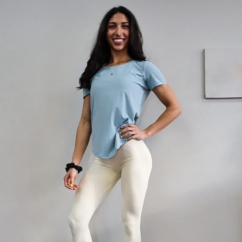 Sol Ribbed Leggings – Ivory Dawn