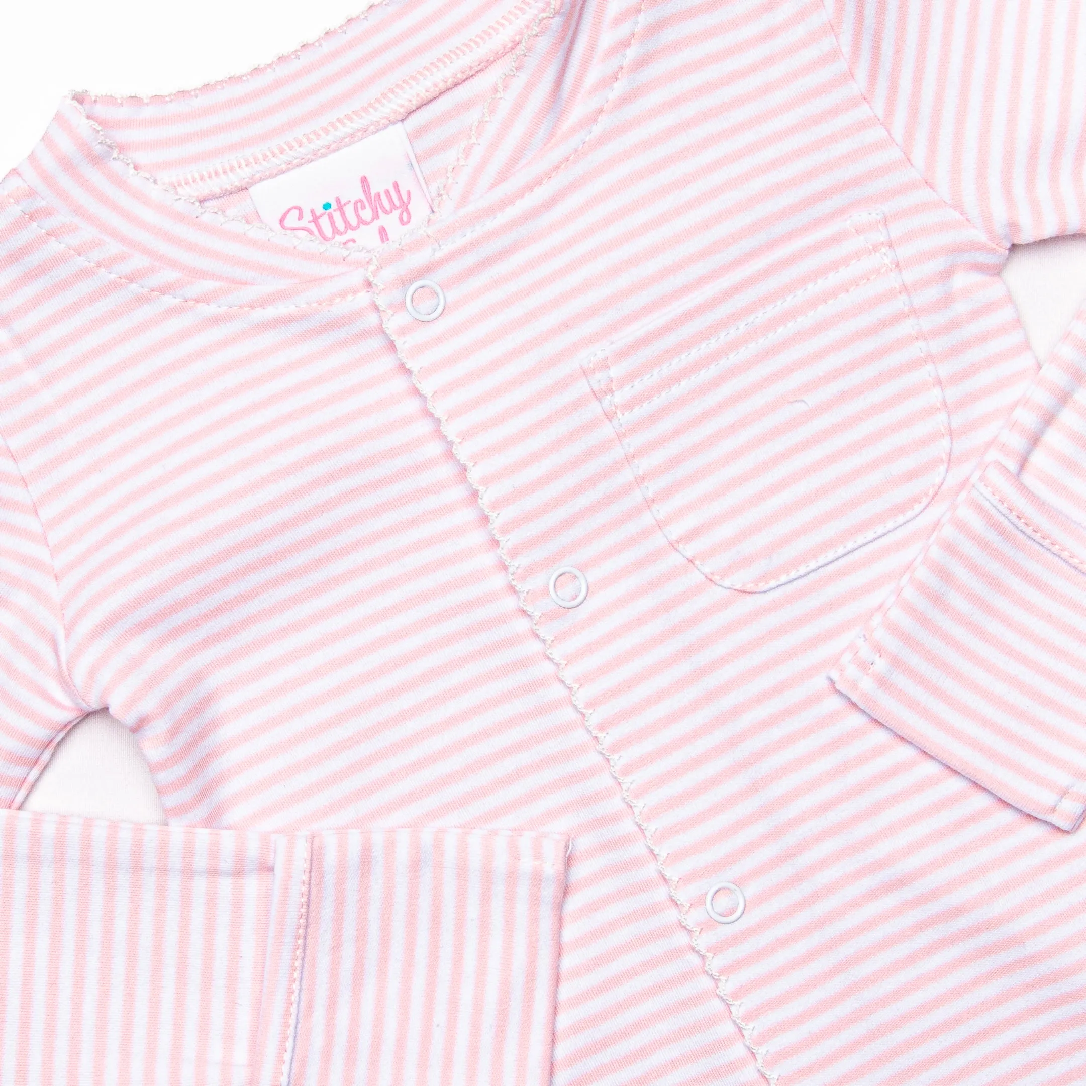 Striped Converter Gown, Pink