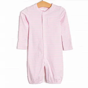 Striped Converter Gown, Pink