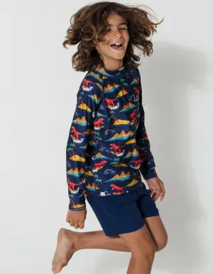 Surfing Dinosaur Rash Guard
