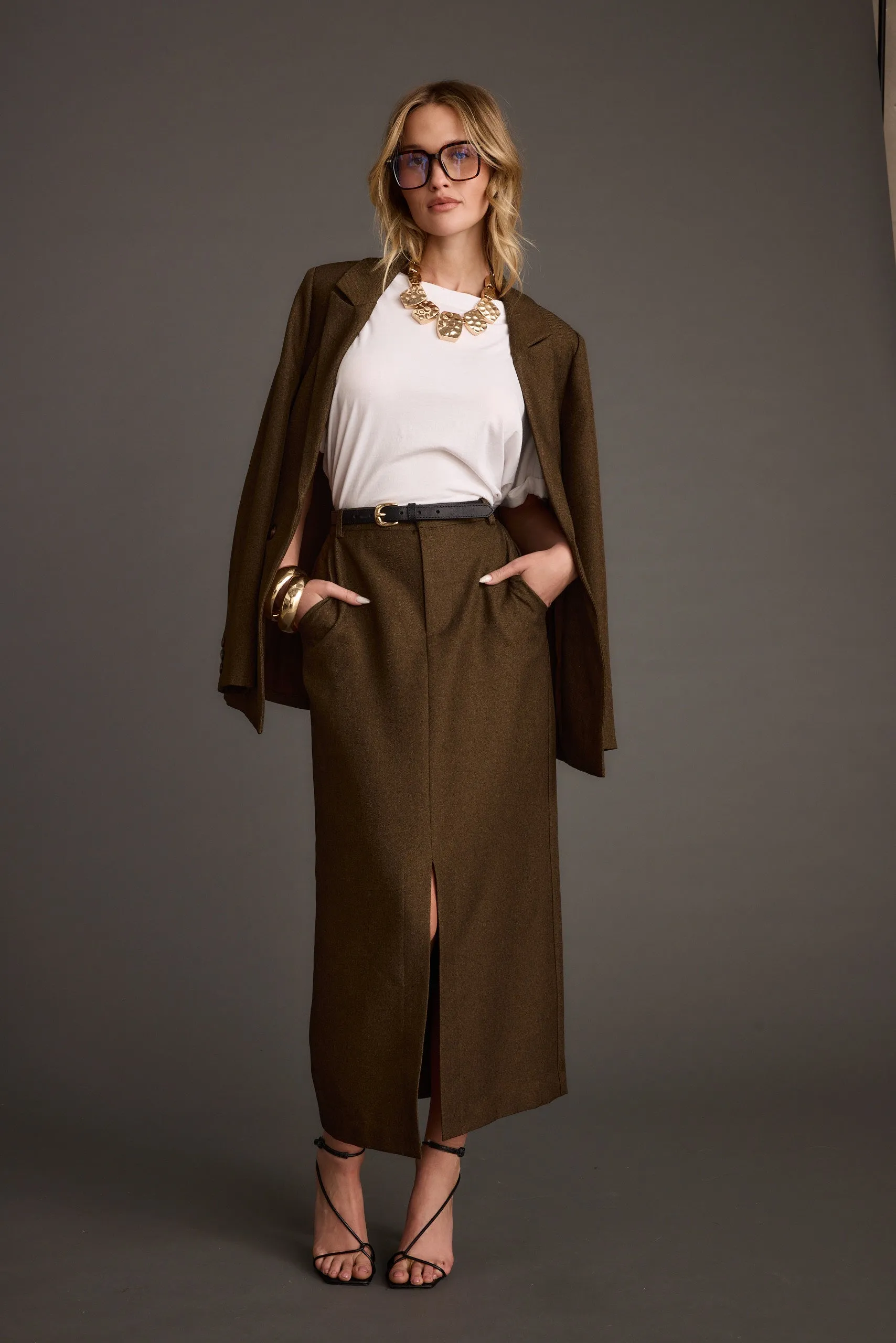 Tory Mocha Twill Blazer