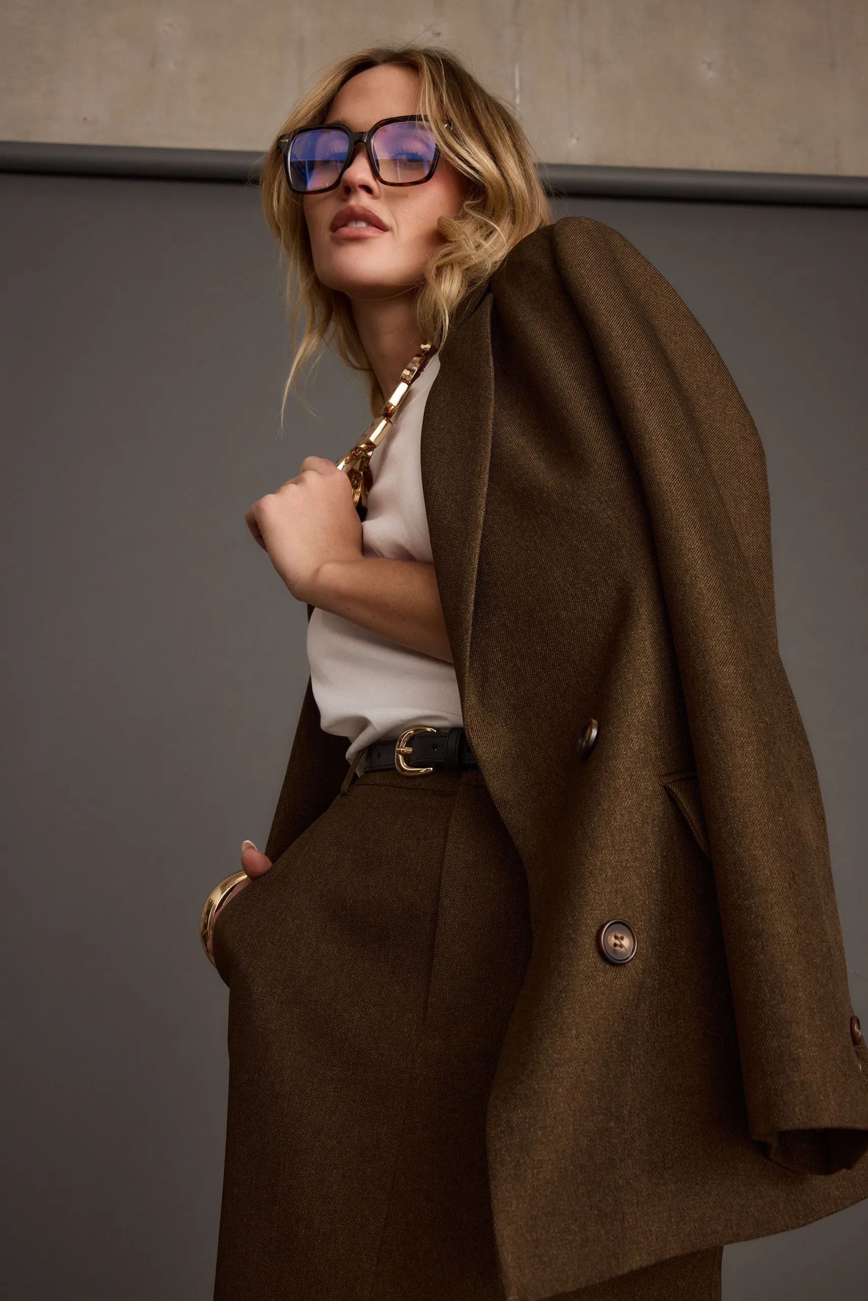 Tory Mocha Twill Blazer