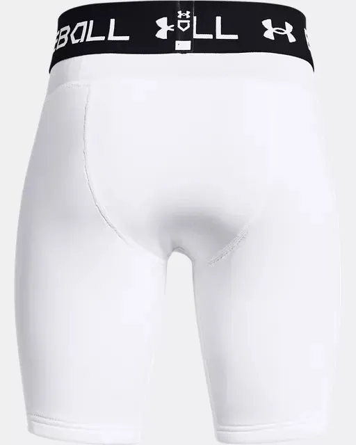Under Armour Boy's Utility Baseball Slider Short - White