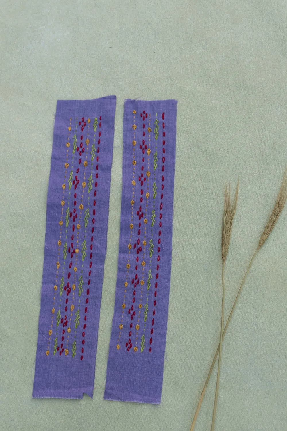 Violet Hand Embroidered Lambani Trim