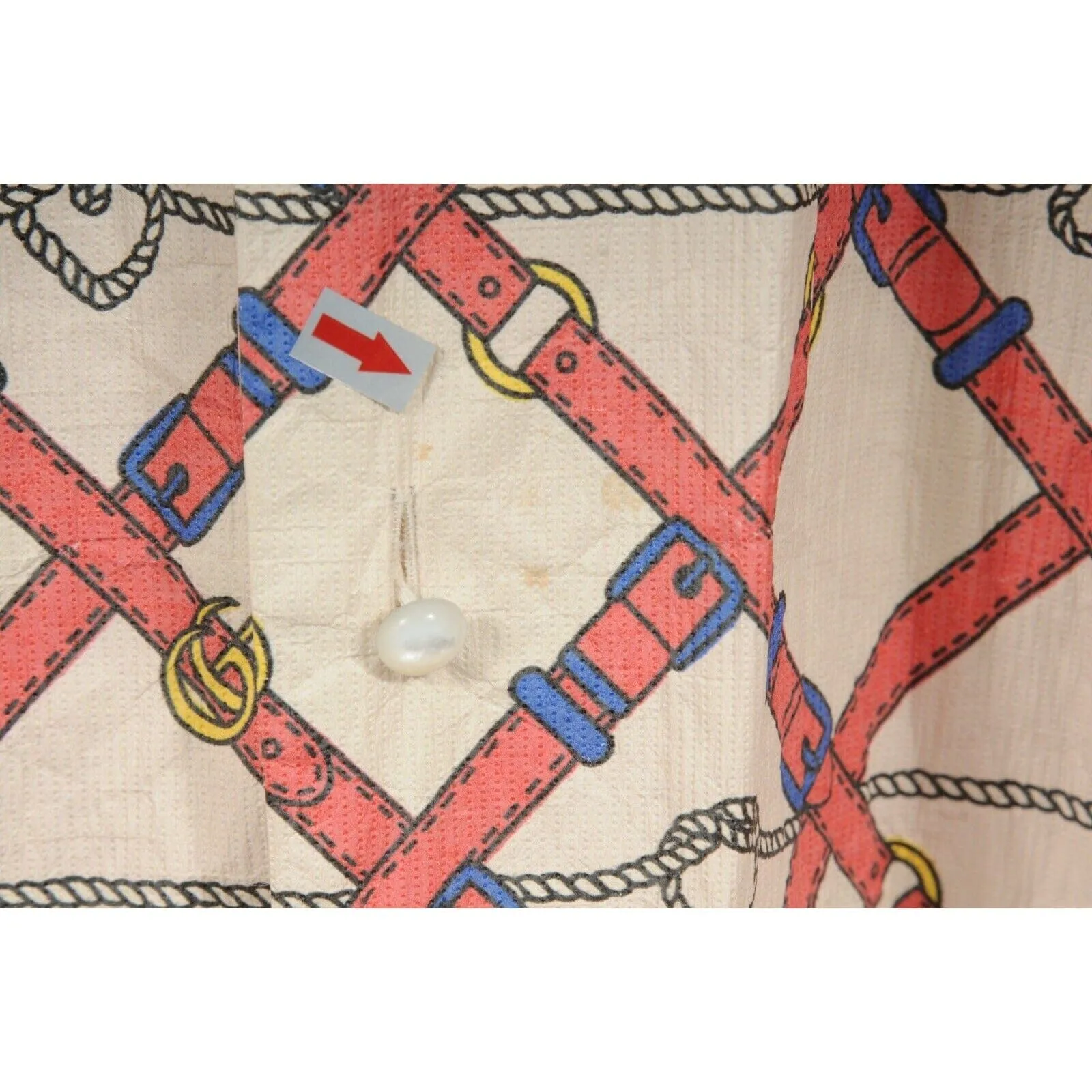Wrinkled Paper Belts Bowling Shirt