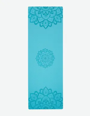 Yoga Design Lab - Flow Yoga Mat - Mandala Aqua 6mm - Ideal Mat For Beginners